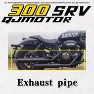 Big sale QJMOTOR 300SRV SRV300 exhaust pipe, 300SRV SRV300 Cobra exhaust pipe with muffler.