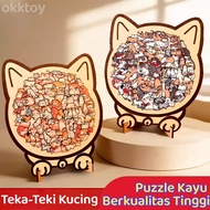 3d Wooden Puzzle Cats Shaped Wooden Puzzle Unique Irregular Puzzle Pieces Game Educational Toys for 