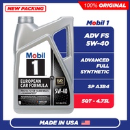 (USA) MOBIL 1 EUROPEAN CAR FORMULA 5W40 SP Advance Fully Synthetic Engine Oil (4.73L)