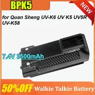 BPK5 for Quan Sheng UV-K6 UV K5 UV5R UV-K58 USB Type-C 7.4V 3500mAh Li-ion Battery Walkie-talkie Bat