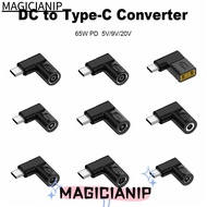 MAGICIANIP DC to Type C Converter 5v 9v 12v Professional USB C Connector PD 65W for //