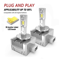 D1S D3S LED Headlight D2S D4S D2R D4R Canbus 1:1 Mini Car Lamp Super Bright Bulb 6000K Plug&Play
