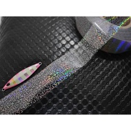 HOT STAMPING FOIL HOLOGRAPHIC FOIL/ TRANSPARENT HOLOGRAM FOIL HOLOGRAM TUNAS MOTIF 4 Cm x 5 Meters