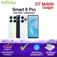 Infinix Smart 8 Pro | 4GB+4GB Extended Ram | 128GB Rom | Original Malaysia Set