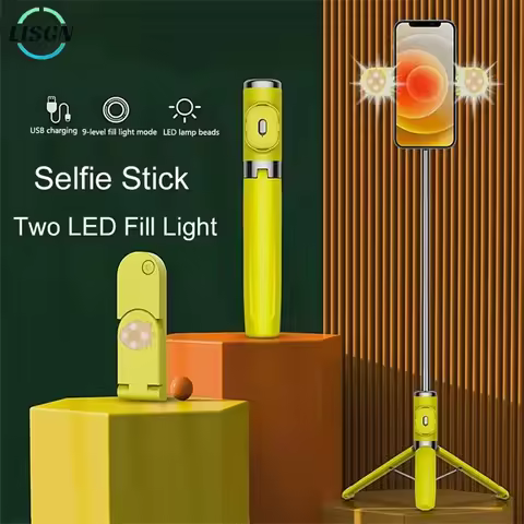 LISCN Colorful Smartphone Selfie Stick Bluetooth Remote Selfie Stick Tripod for Selfies, Recording, 