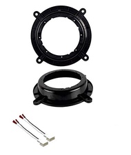 Front Door Speaker Install Mount Bracket Plate + Wire Harness for Mazda: 2014-2018 Mazda3, 2014-2018