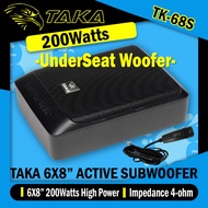 TAKA BASSPRONANO TK-68S 6”x8” Active Subwoofer 200Watt MAX Underseat woofer Universal Fitting MPV Se