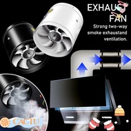 CACTU Mute Exhaust Fan, Air Ventilation Pipe Toilet Exhaust Fan, Multifunctional 4'' 6'' Black White Super Suction Ceiling Booster Household Kitchen