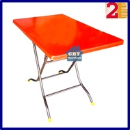 2B Brand Plastic Folding table 2ft x 3ft | Hawker Table | Rectangle (Marble white and Red only)