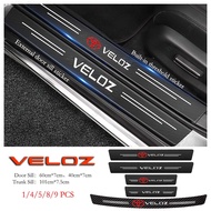 xps Toyota Veloz Car Door Sill Sticker Anti-Scratch Carbon Fiber leather Sticker Trunk Protector Sti