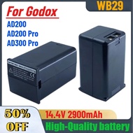 WB29 14.4V 2900mAh Rechargeable Lithium Battery for Godox AD200 AD200 Pro AD300 Pro Flash Accessorie