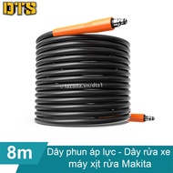 8m Dây phun áp lực cho máy phun xịt rửa Makita - Ống dây áp lực cao máy rửa xe Makita - Ống dây rửa 