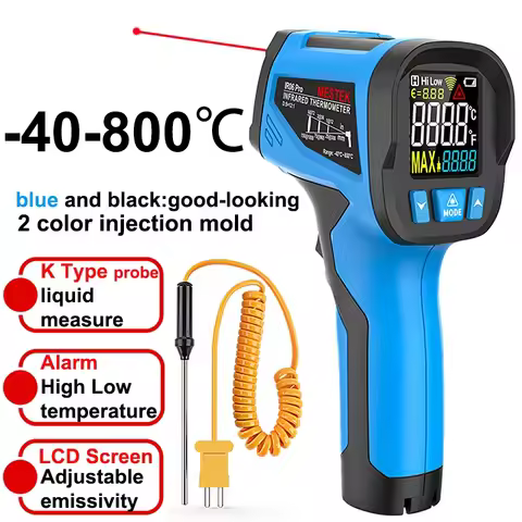 -50 to 800 Degree Mestek Digital Infrared Thermometer Laser Temperature Meter Non-contact Pyrometer 