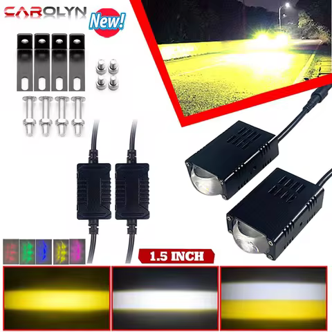 Led Headlight Bumper Fog Lamps Projector Lens Work Light Mini Driving Light Auxiliary Lights For Car