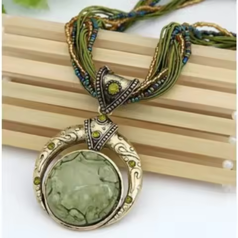 New Retro Bohemian Ethnic Style Necklace Fashionable Men's and Women's Festival Party Gifts Jewelry 