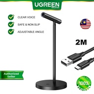 UGREEN Desktop PC Microphone Adjustable USB Video Conferencing Microphone with Mute Button Noise Cancel Button LED PC