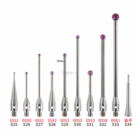 Three-dimensional M2 / M3 rudy ball head probe M2xL10x1mm - M3xL10x6mm standard probe stylus 1mm - 6