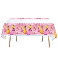 108x180cm Princess Peach Super Mario  Disposable Plastic Tablecloth Table Cover Party Decoration