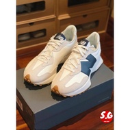 S.G NEW BALANCE 327 WS327KB nb327 Leather Big N Dark Blue Caramel Sole Women's Shoes