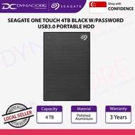 Seagate One Touch 4TB External HDD with Password Protection - Black