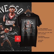 NBA BASKETBALL T-SHIRT ALLEN IVERSON PHILADELPHIA SIXERS JAJE TEE