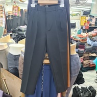 🌈spinnyhouse🌈 กางเกง7ส่วน กางเกงทรงบอยเอวสูง ‼️ผ้าไอวี่หรือเปเป้‼️ ตะขอหน้า มีกระเป๋า กางเกงไอวี่ ไอ