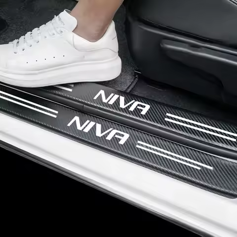 Car Door Sill Stickers Accessories for lada NIVA vesta granta kalina priora Samara Vesta Largus Xray