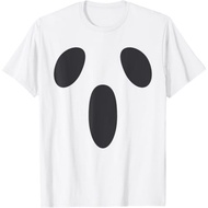 Ghost Silly Face Spooky Halloween Ghoul Face Easy Costume T-Shirt