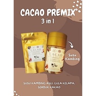 Cacao Premix 3 in 1 sweetened with Coconut Sugar, Pure Goat's Milk | Susu Kambing Asli