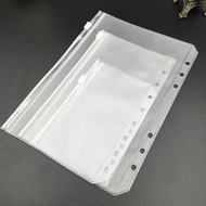 A5A6A7B5A4 Notebook 6-Hole Loose-Leaf Notebook Zipper Bag Receipt Handbook PVC Storage Bag Zipper Pe