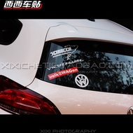 Xixi car sticker VW Volkswagen Golf 67 GTI cool R20 rear window combination sticker reflective paste