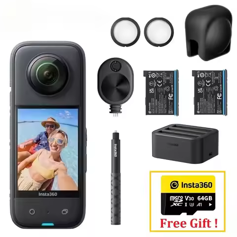 Insta360 X3 Action camer 1800mAh Battery 5.7K Video 10M Waterproof FlowState Stabilization Insta 360