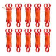 10 PCS Finger Puller Toy for Kids Hand Exercisers Red Plastic Pop-Tube Mini Finger Puller Toy Sensor