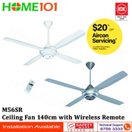 KDK M56SR Ceiling Fan 140CM With Remote Control *with 9  rod length*