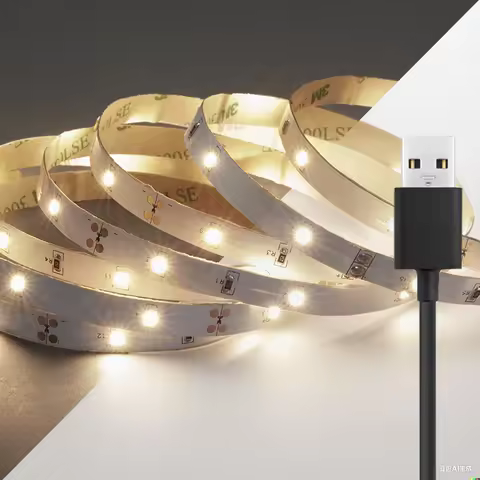 White LED Strip Light, 5V LED Light Strip White, Warm White 3000K/6500K Daylight Bright LED Light fo