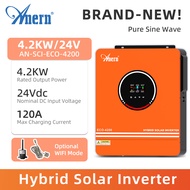 Anern 4.2kw 6.2kw 10.2kw MPPT Hybrid Solar Inverter 48V Pure Sine Wave Inverter Off Grid Inverter 24