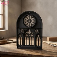 [Abbraccia] Gothic Window Panel Miniature Cathedral Facade Pointed Arch Rose Window Panel
