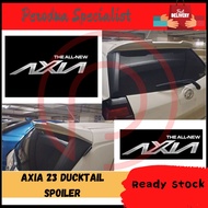 Perodua Axia 2023 Spoiler Ducktail Spoiler PSM Duck Tail Rear Spoiler Lip New Axia ABS With Paint 2023 2024