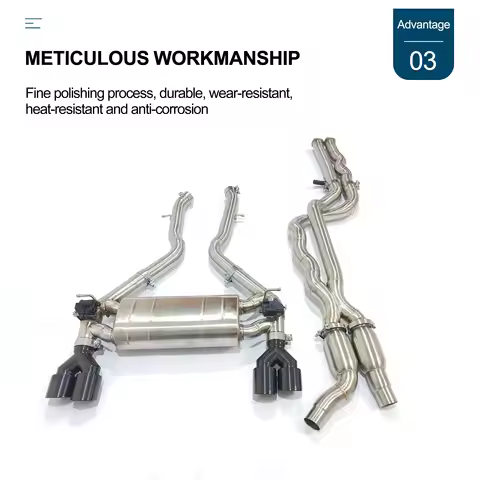 CBNT for BMW M3 F80 M4 F82 F87 M2C S55 3.0T Valvetronic Exhaust Catback Equal Length Mid Pipe Perfor