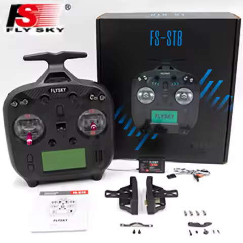 Flysky FS-ST8 2.4G 10CH ANT RGB Assistant 3.0 Radio Transmitter with FS-SR8 Receiver for RC Airplane