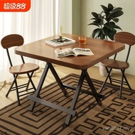 Table Household w & Square Portable Folding Table Easy-to-eat Rental Dining Table Rental Dining Tabl
