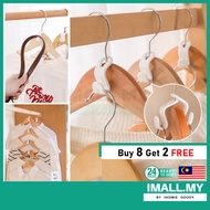 【iMall】Clothes Hanger Connector Hooks Cloth Hanger Connection Small Hook Cabinet Wardrobe Space Saving Hanger Penyangkuk
