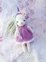 針織獨角獸毛絨獨角獸鉤針獨角獸公仔獨角獸玩具Magik獨角獸