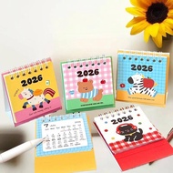 1Pcs Cartoon Portable Coil Monthly Calendar Planner 2026 Horse Year Mini Desk Calendar Office And Ho
