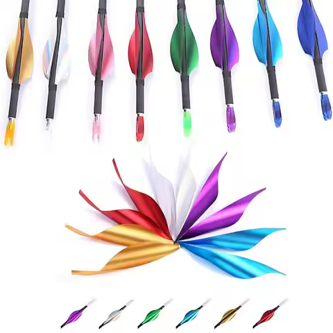 PANDARUS 50x Archery Spin Vanes1.75" 2" Spiral Feather Arrow Fletches Right Wing Plastic Feather for