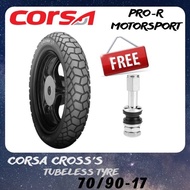 CORSA CROSS S TYRE TAYAR TUBELESS 70/90-17 80/90-17 90/90-17 100/80-17 110/80-17 120/80-17 130/80-17
