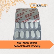 ACETAMOL 650MG (PARACETAMOL) 10's/strip - Noripharma