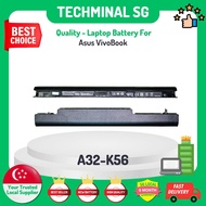 TECHMINAL - A32-K56 Battery Replacement for ASUS K56 S56 R550 R552CM A41-K56 A31-K56 A32-K56 A42-K56