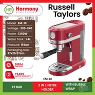 RUSSELL TAYLORS 19 Bar Espresso Coffee Machine Retro Style Coffee Maker EM-10 咖啡机