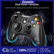 Dcawin Game Controller 2.4G Ergonomics Design Controller Dual-Vibration Motor Compatible For Xbox 360/360 PC Windows
